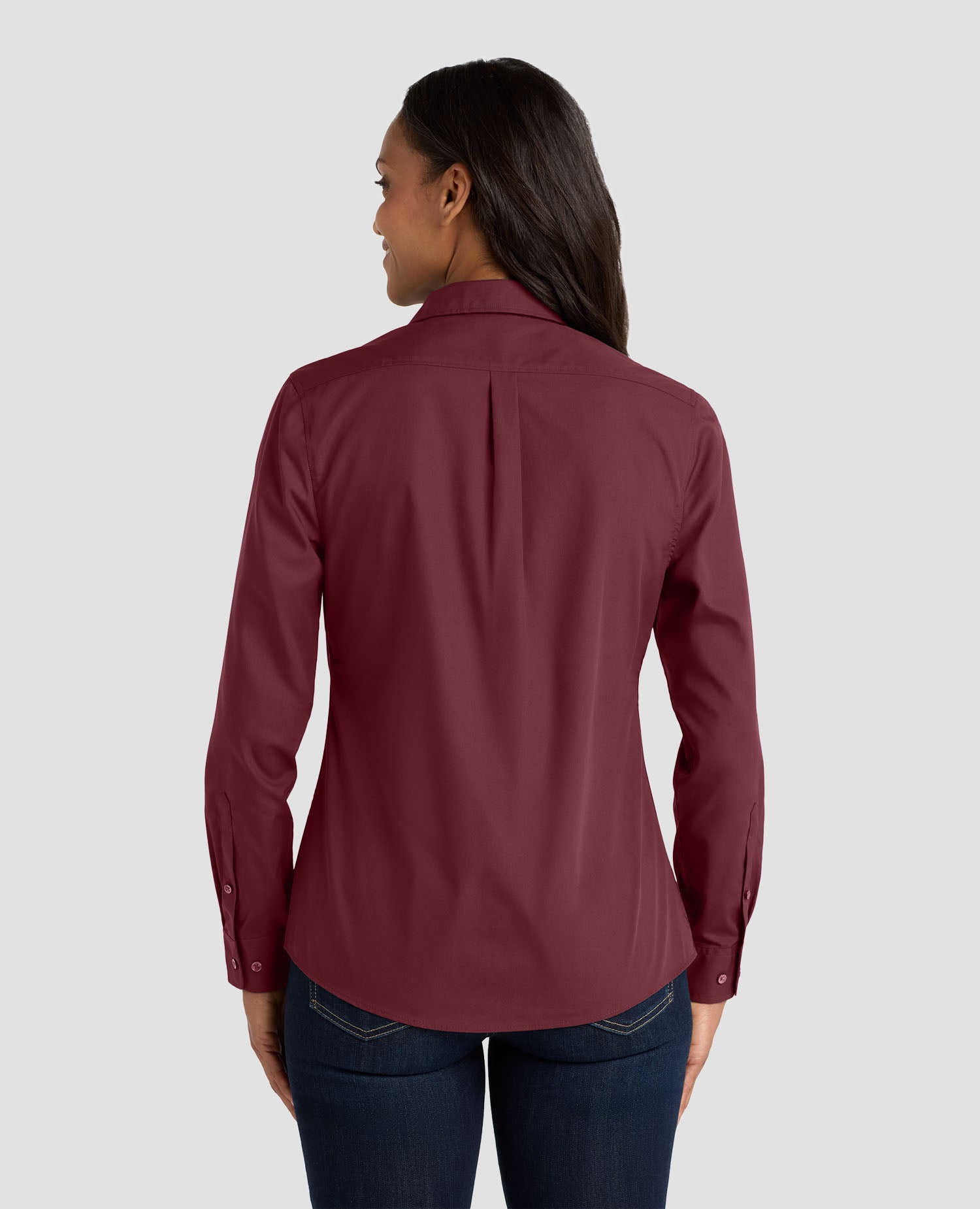 Port Authority Women's Long Sleeve Carefree Poplin Shirt - LW100