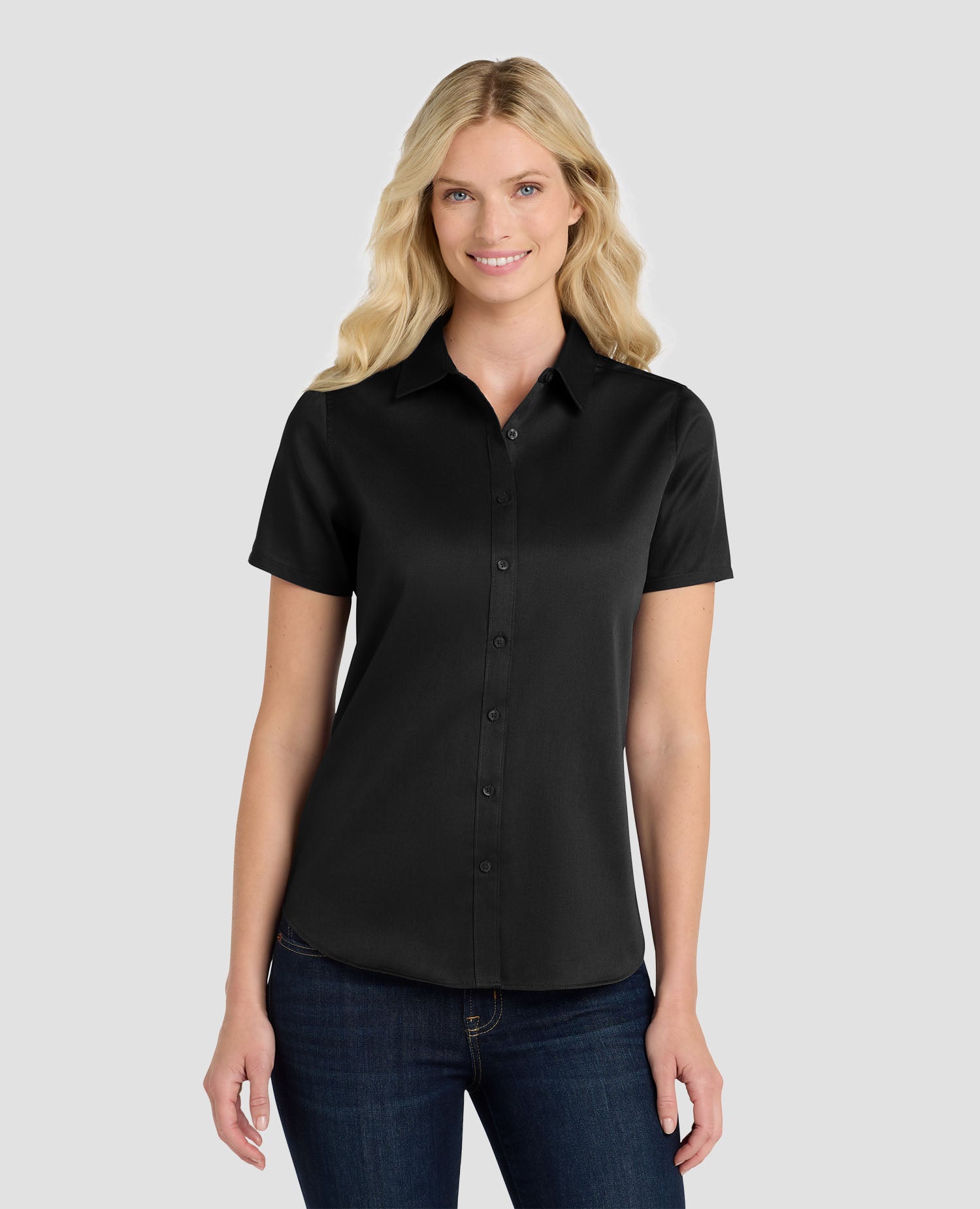 Port Authority Ladies Short Sleeve SuperPro React Twill Shirt - LW809