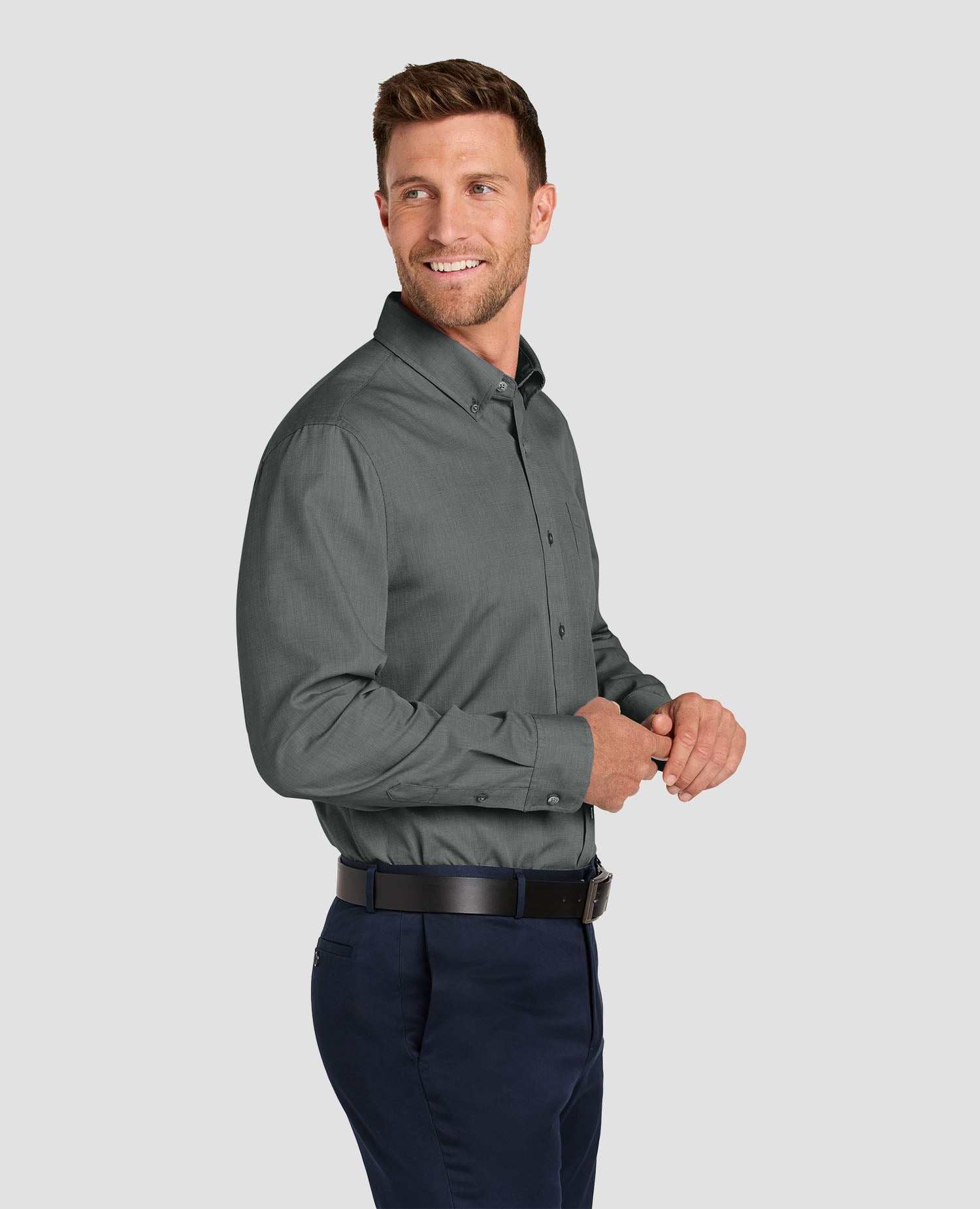 Port Authority Long Sleeve Nailhead Easy Care Shirt - W816