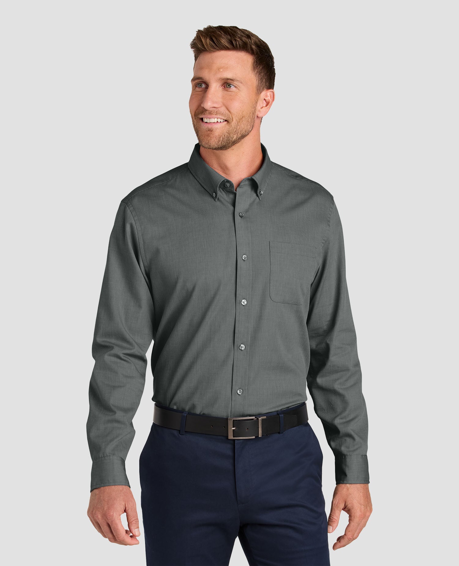 Port Authority Long Sleeve Nailhead Easy Care Shirt - W816